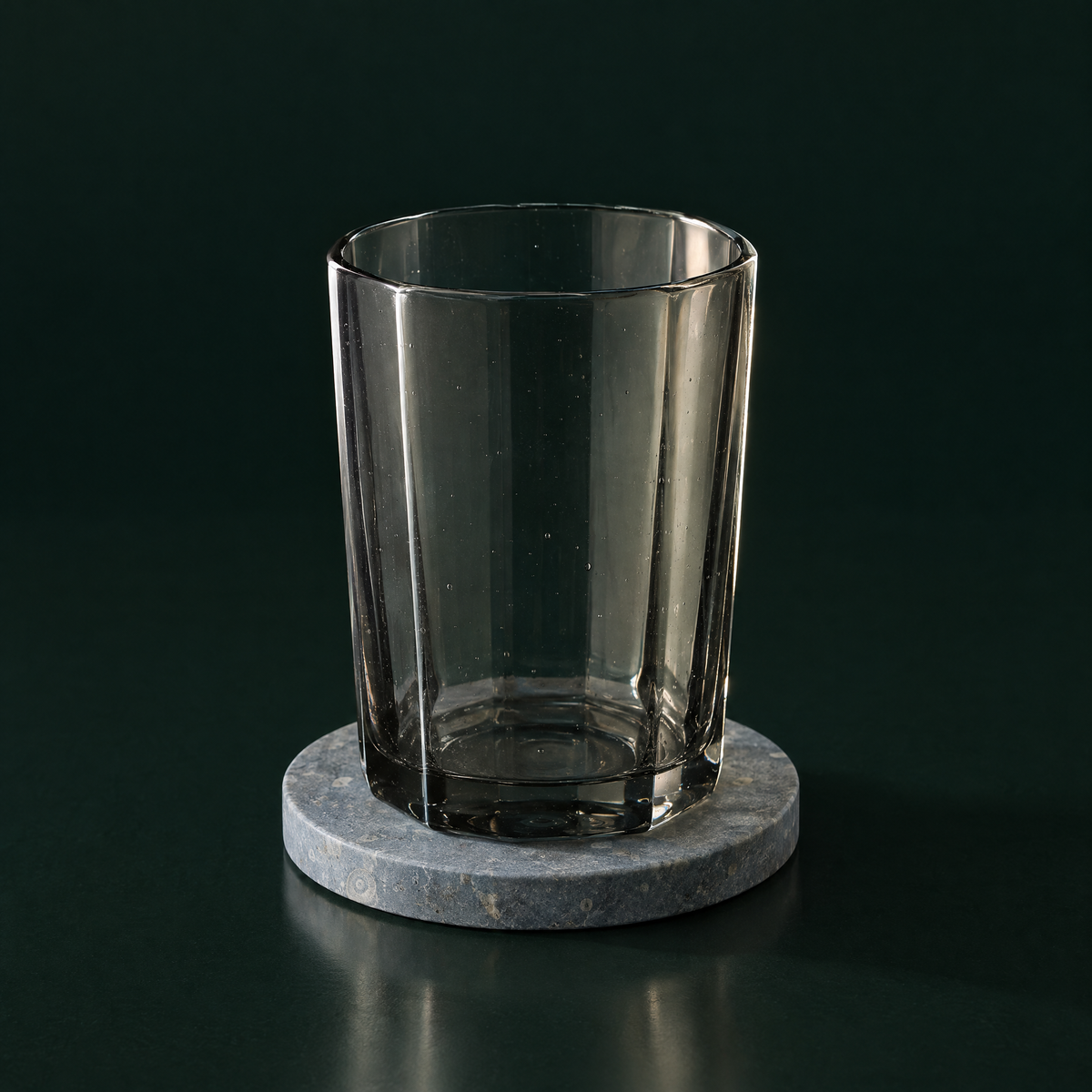 Facet Tumbler & Coaster, studio photograph