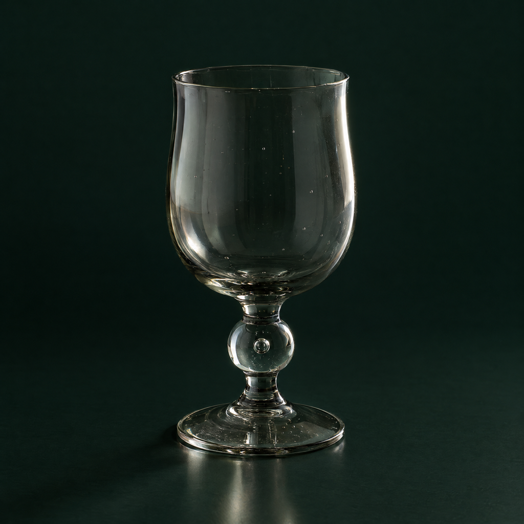 Bubble-Stem Goblet, studio photograph