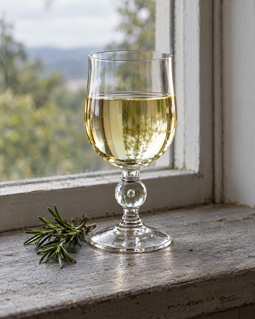 Bubble-Stem Goblet in use